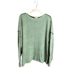 Easel Womens Sage Green Oversize Sweater Size Large